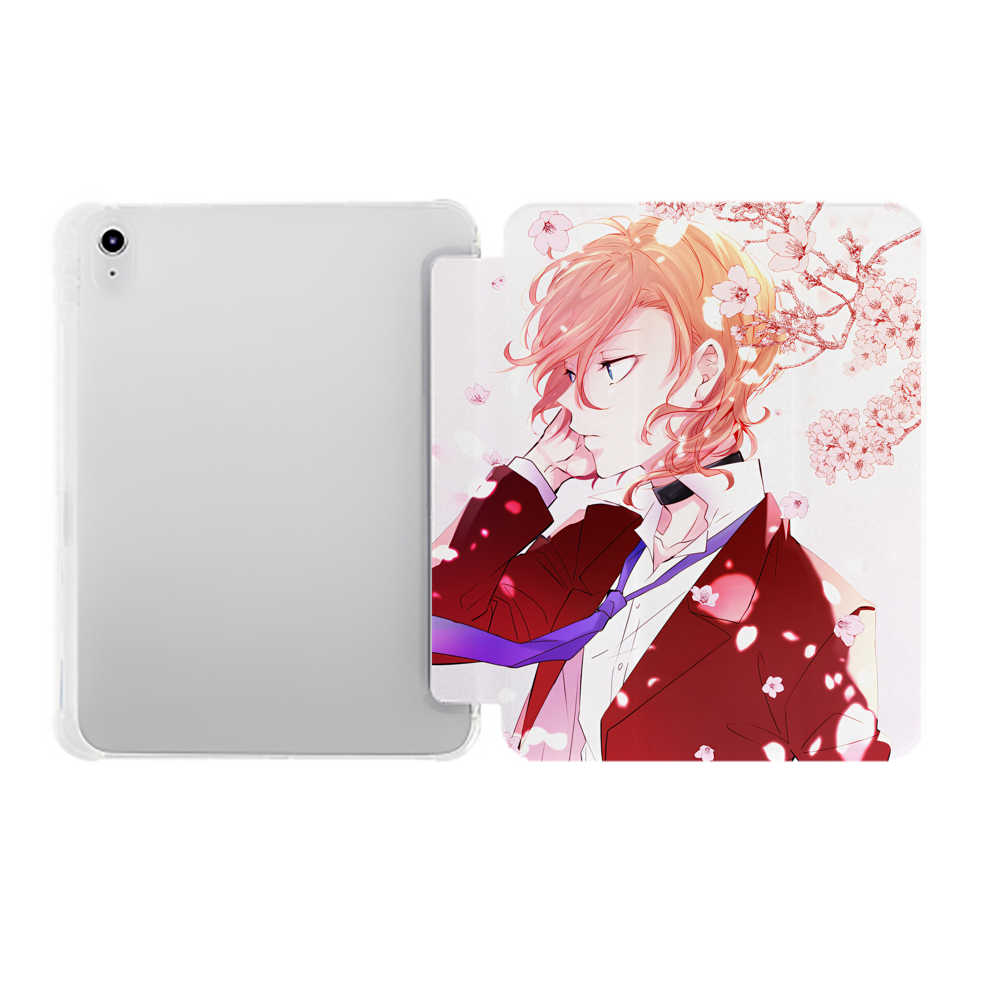 （画像用） 文豪ストレイドッグス Bungo Stray Dogs IPad ケース ペン収納付き 三つ折りスタンド PUレザー×シリコン 対応機種9.5/10.5/10.9インチ